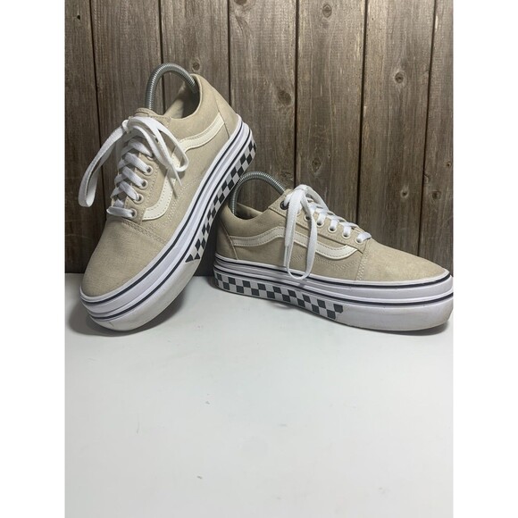 VANS SUPER COMFYCUSH PLATFORM CANVAS SANDSHELL WOMEN'S SIZE 8.5 Shoes - Picture 6 of 10